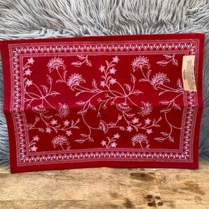 World Market Red and white Floral Print Placemat set 6